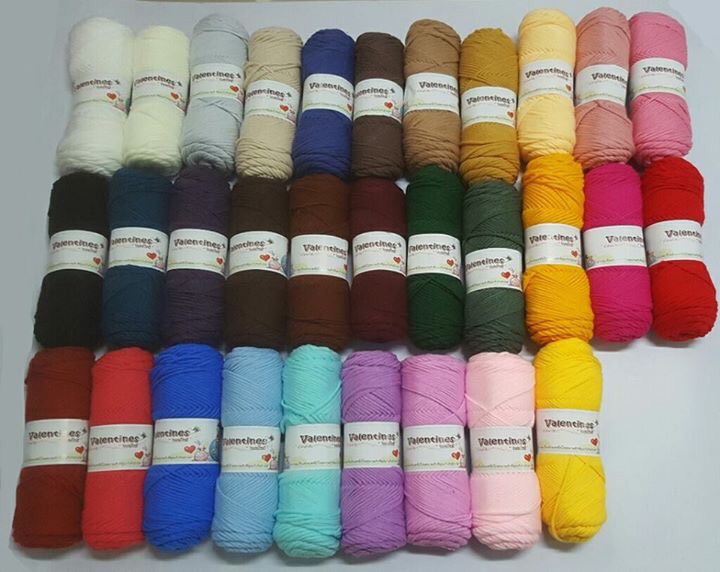 ไหมพรมคอตตอนเกาหลี สีล้วน