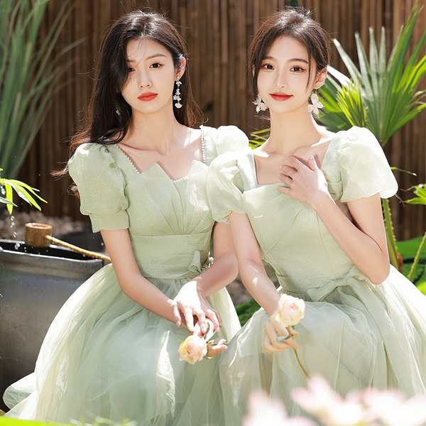 ชุดเพื่อนเจ้าสาวสีเขียว ชุดเพื่อนเจ้าสาว ชุดไปงานแต่งงาน