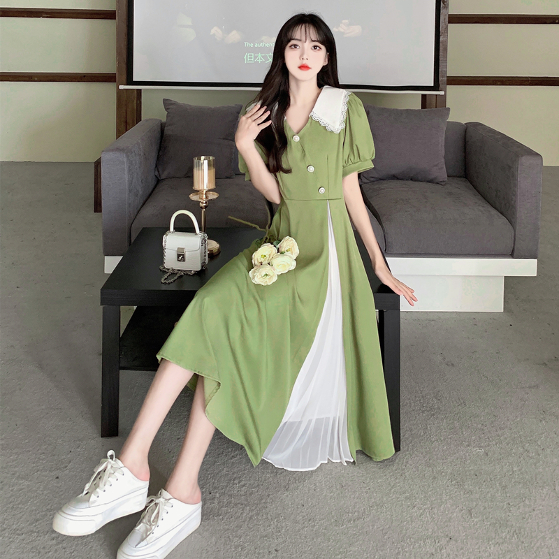 เดรสวัยรุ่น-เดรสคนอ้วนวัยรุ่น L-4XL(อก38-46 นิ้ว)