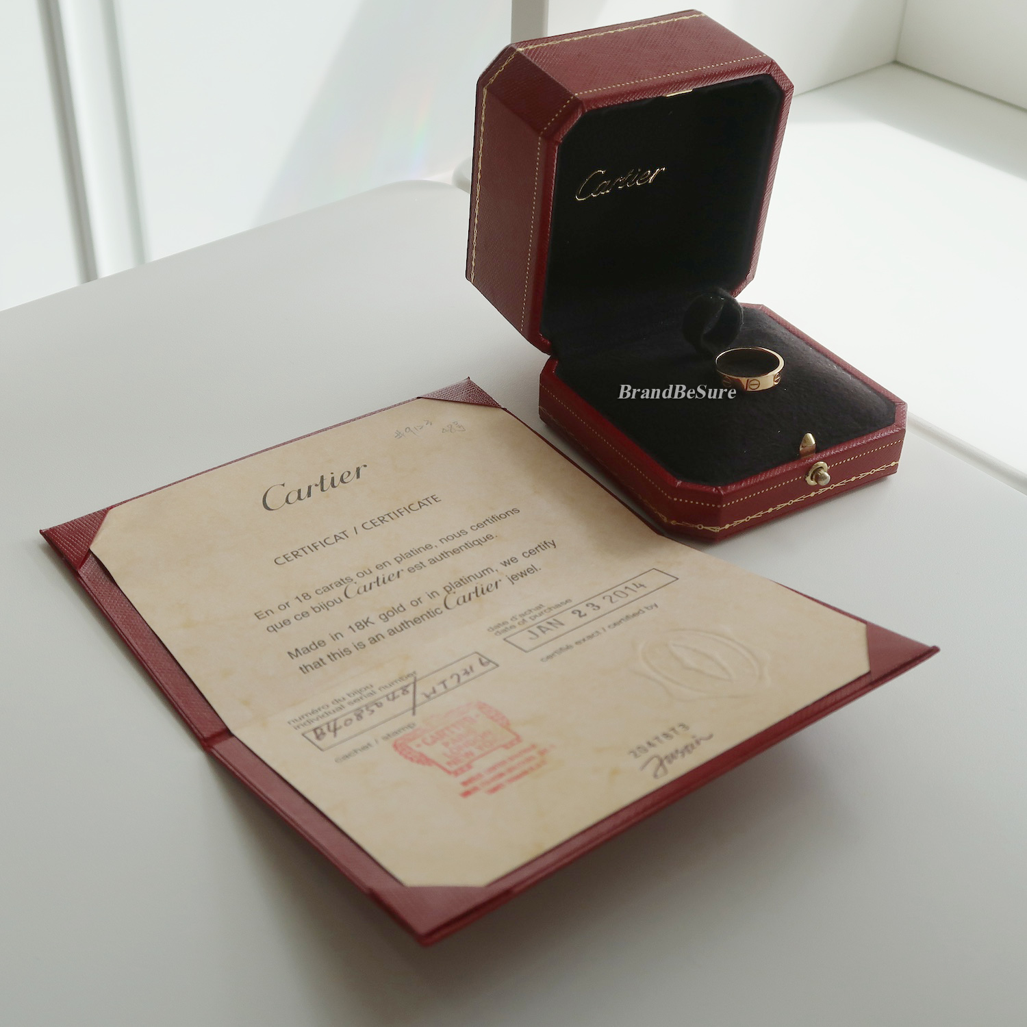 Cartier Yellow Gold Love Small Rings Size : 48