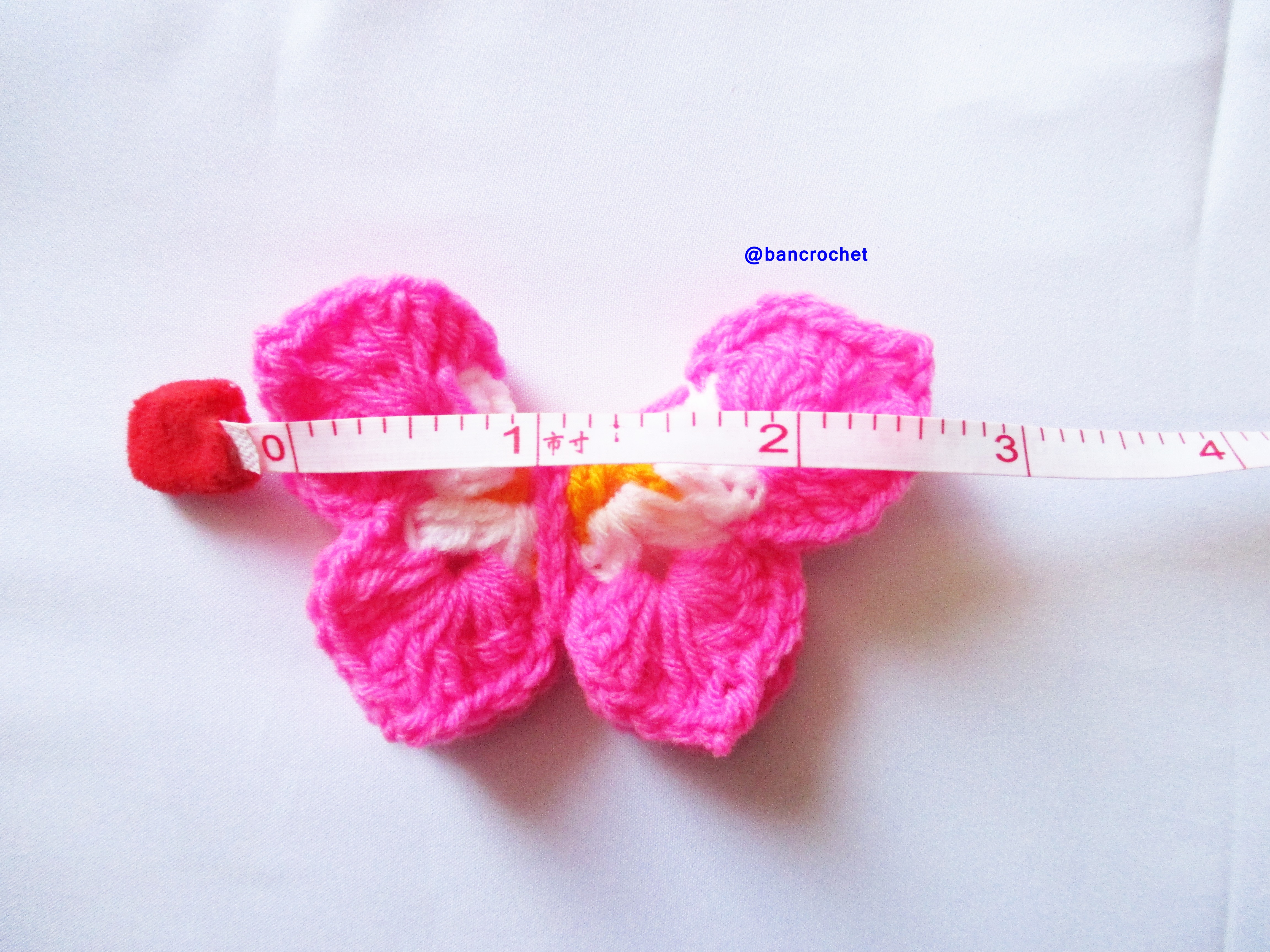 Bancrochet ผีเสื้อถักโครเชต์ Crochet Butterfly หลากสี 3x2 นิ้ว