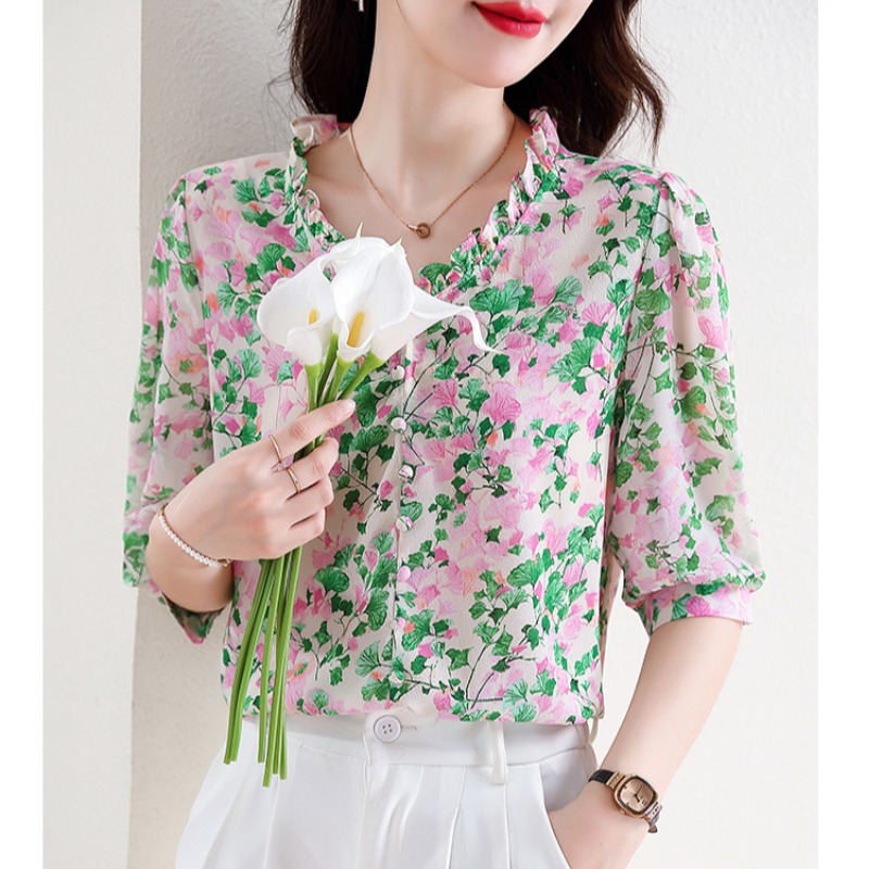 เสื้อเชิ้ตผู้หญิงแขนยาว เสื้อเชิ้ตผู้หญิงใส่ทํางาน 390 บาทต่อชิ้น ฟรีค่าจัดส่ง