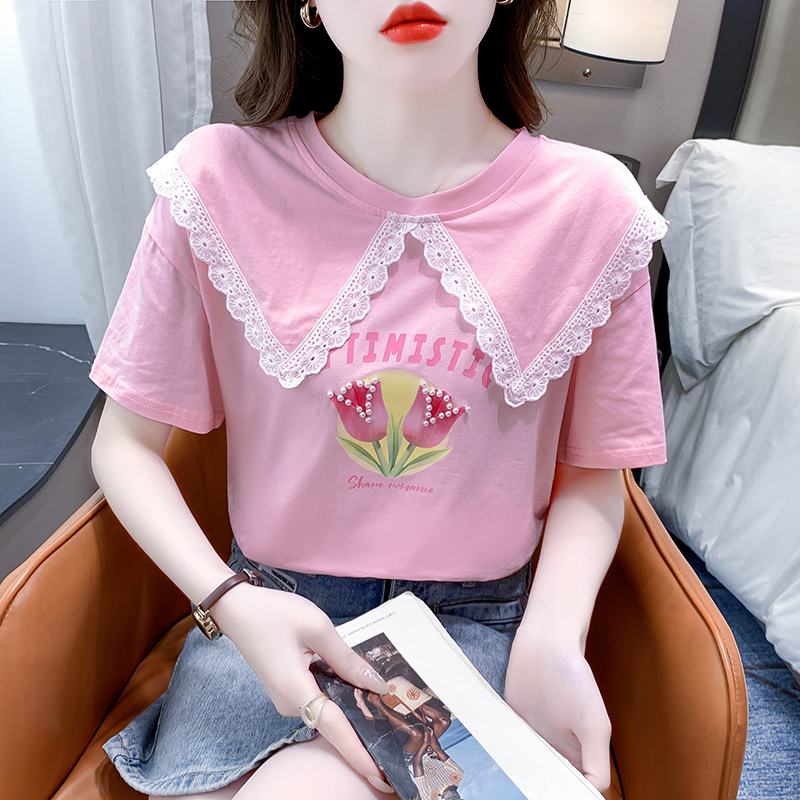 เสื้อผ้าวัยรุ่นเกาหลี เสื้อยืดวัยรุ่นผู้หญิง มีขนาด S M L XL