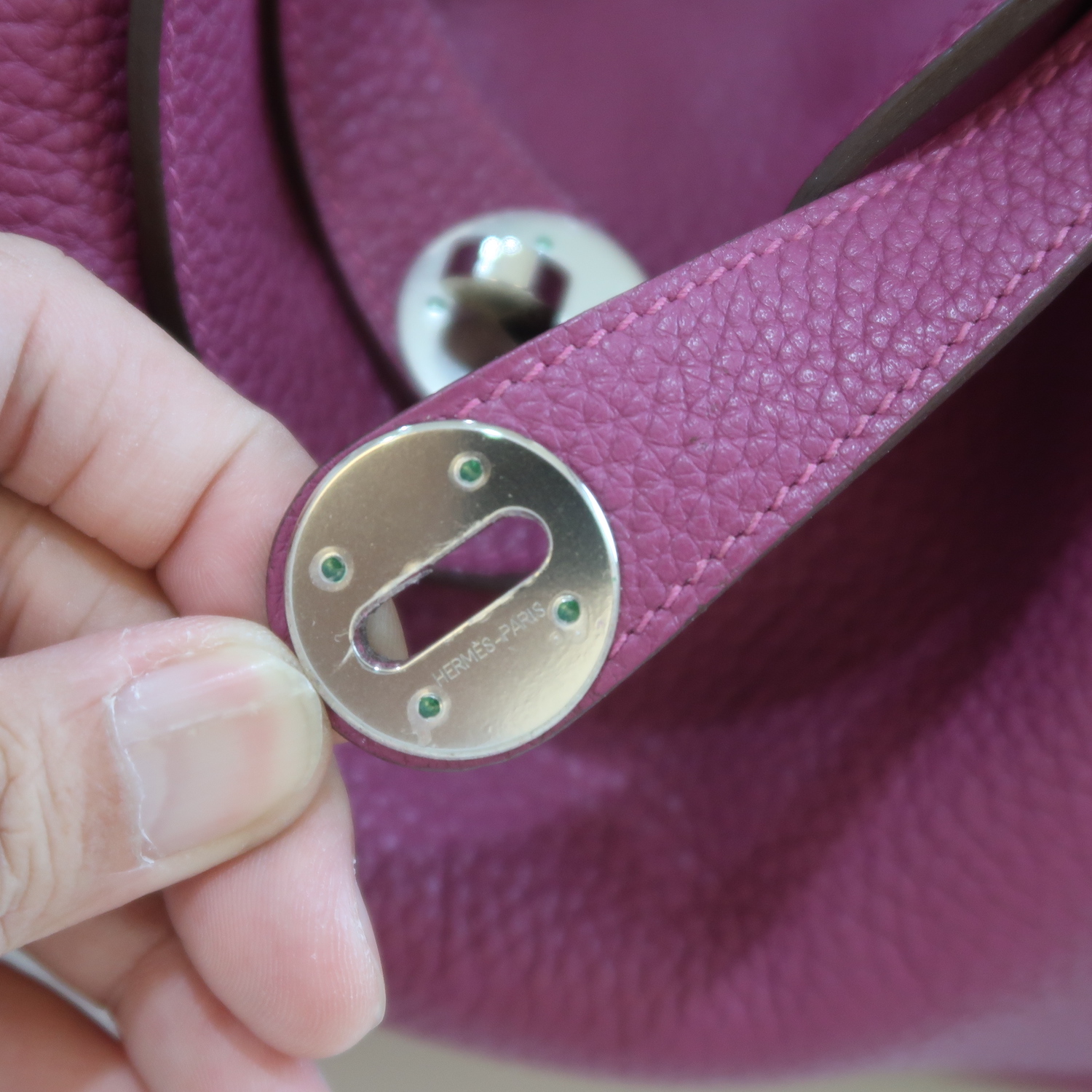 Hermes Tosca Clemence Leather Lindy 30 PHW