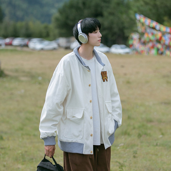เสื้อแจ็คเก็ตเบสบอล เสื้อคลุม เสื้อแขนยาวสไตล์เกาหลี