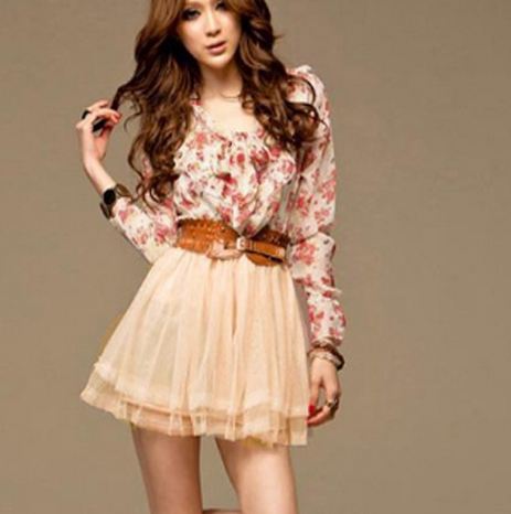 เดรสใส่ทำงาน ผ้าชีฟอง แขนยาว กระโปรงทรงเอ น่ารักใส่สบาย เป็น เดรสใส่เที่ยวได้ ชุดเสื้อกระโปรงใส่ทำงาน แบบเก๋ ๆ 16656