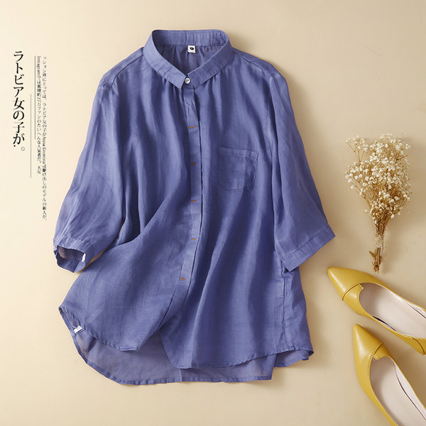 เสื้อลินิน แบบเสื้อสวยๆ เสื้อผ้าฝ้ายลินิน เสื้อเชิ้ตผ้าลินิน BY LININ