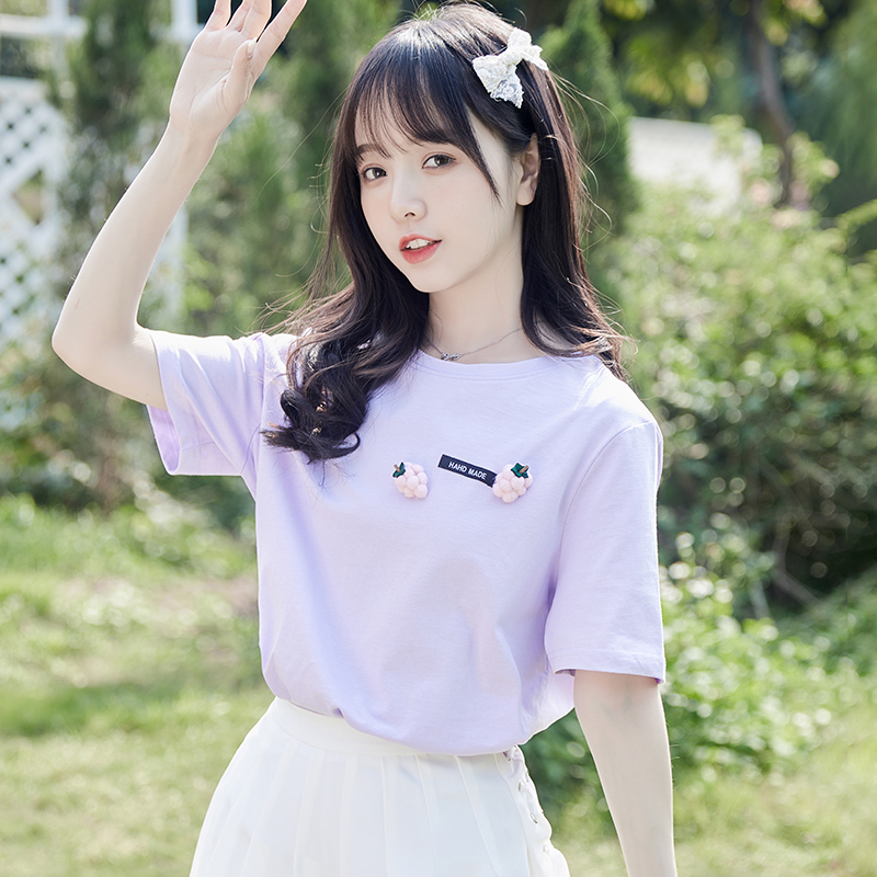 เสื้อผ้าวัยรุ่นเกาหลี เสื้อยืดวัยรุ่นผู้หญิง มีขนาด S M L XL