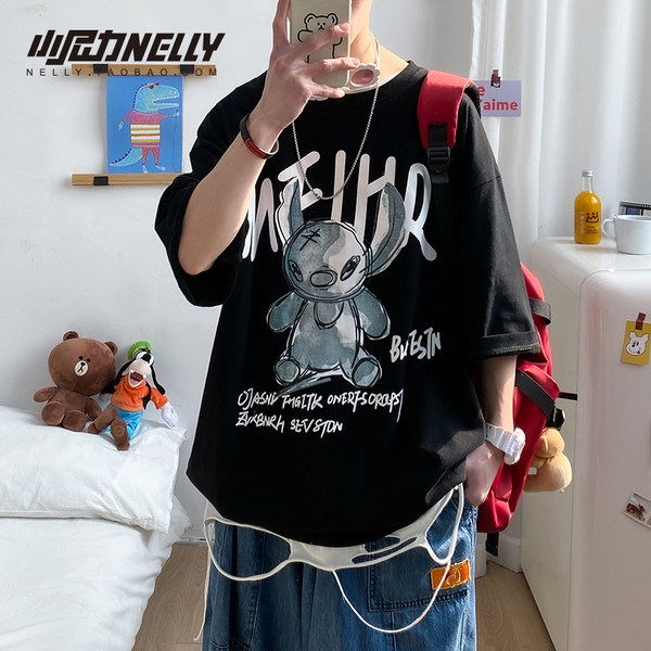 เสื้อยืดคอกลม ผู้ชาย เสื้อยืดผู้ชายเกาหลี เสื้อยืดเกาหลี แบรนด์ NELLY