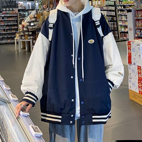 เสื้อแจ็คเก็ตเบสบอล เสื้อคลุม เสื้อแขนยาวสไตล์เกาหลี