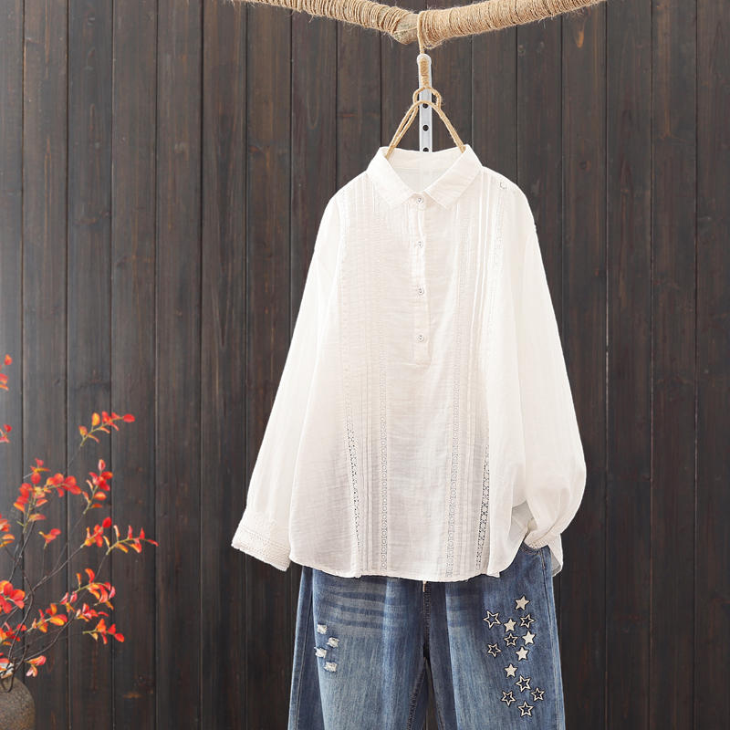 แบบเสื้อสวยๆ เสื้อผ้าฝ้ายลินิน เสื้อเชิ้ตผ้าลินิน