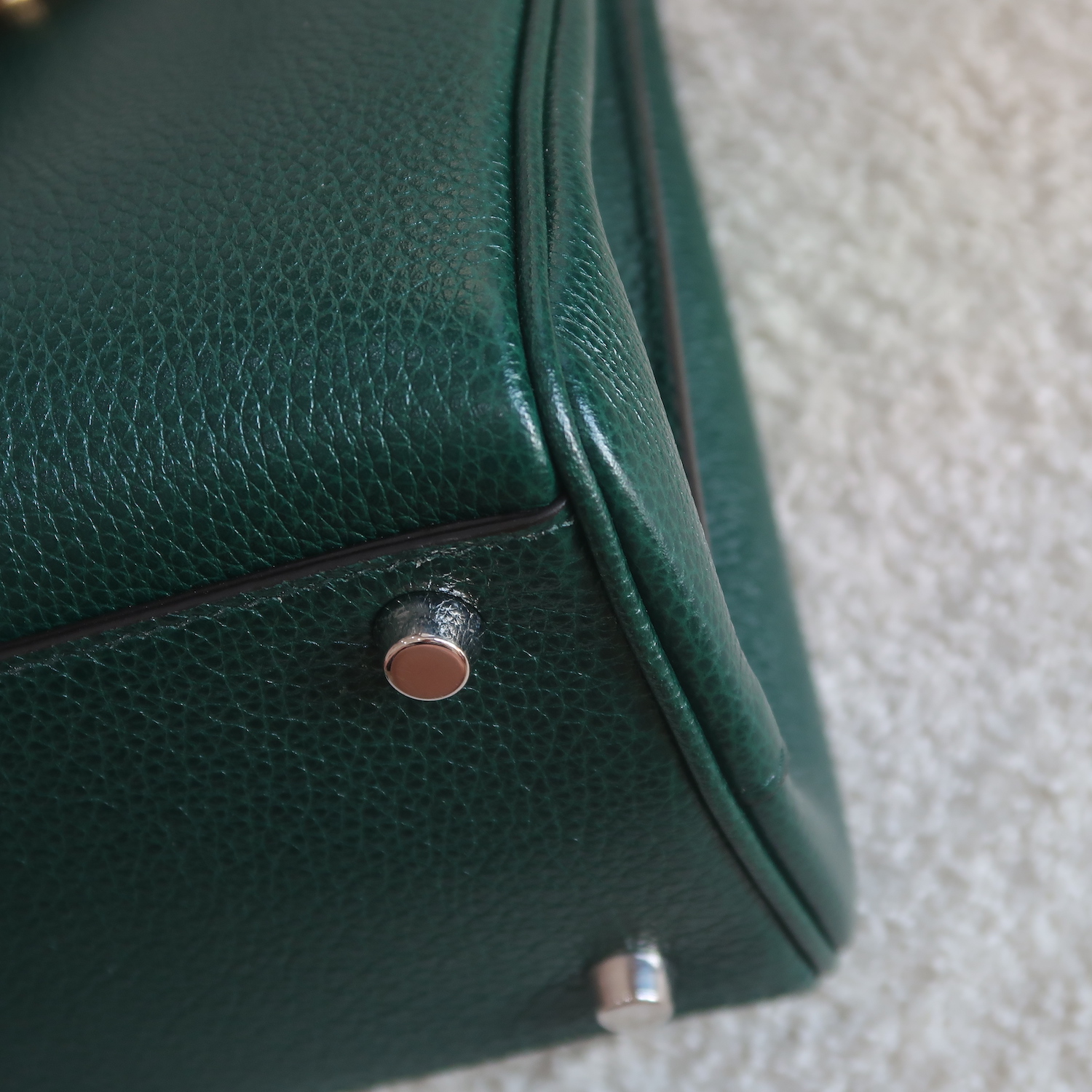Gucci Green Grain Calfskin Zumi Top Handle Bag