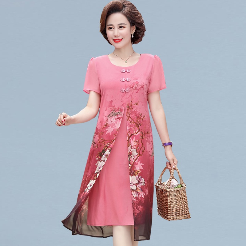 เดรสวัยผู้ใหญ่40-60ปีเดรสคุณแม่