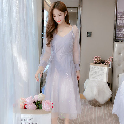 เดรสวัยรุ่น เดรสลูกไม้ชีฟอง By Meiyi women's clothing