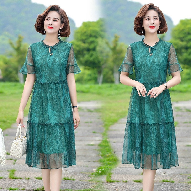 เดรสวัยผู้ใหญ่40-60ปีเดรสคุณแม่