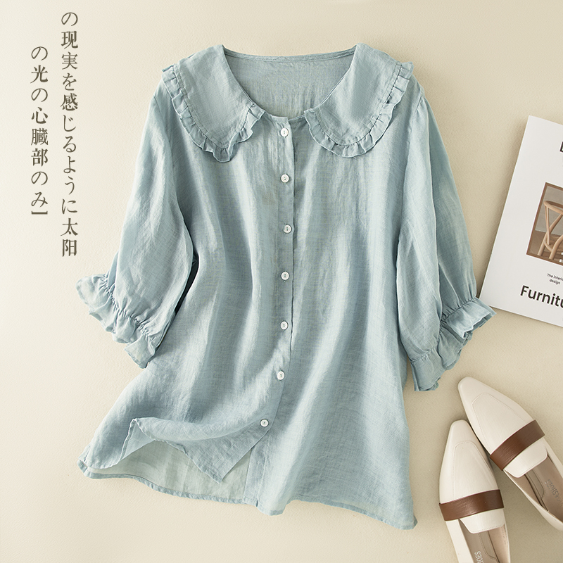 เสื้อลินิน เสื้อผ้าฝ้ายลินิน เสื้อเชิ้ตผ้าลินิน