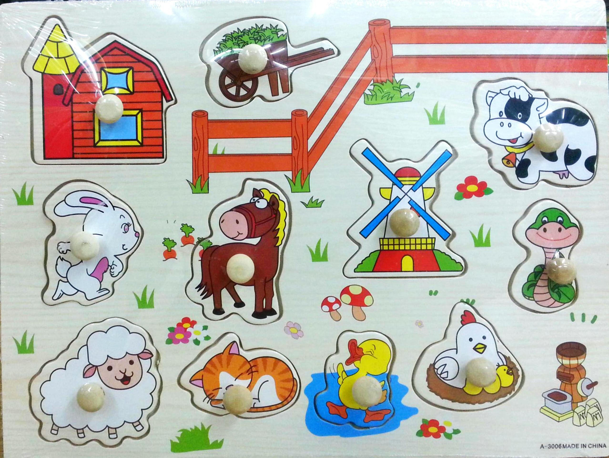 กระดานไม้เสริมความรู้ ชุดสัตว์ฟาร์ม