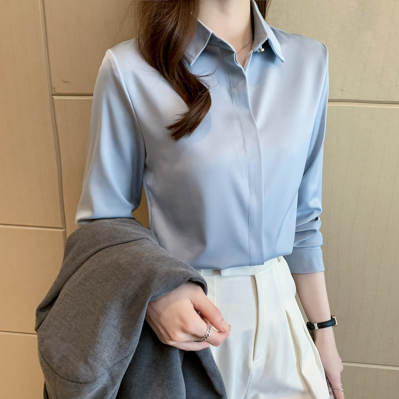 เสื้อเชิ้ตผู้หญิงแขนยาว เสื้อเชิ้ตผู้หญิงใส่ทํางาน 390 บาทต่อชิ้น ฟรีค่าจัดส่ง