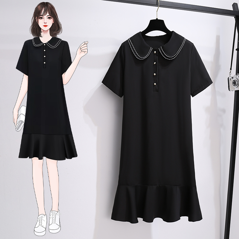 เดรสแขนสั้น มีไซส์ L-4XLอก 38-47 นิ้ว ใส่ได้ทั้งสาวหุ่นดีน่ารักจนถึงสาวอวบพลัสไซส์