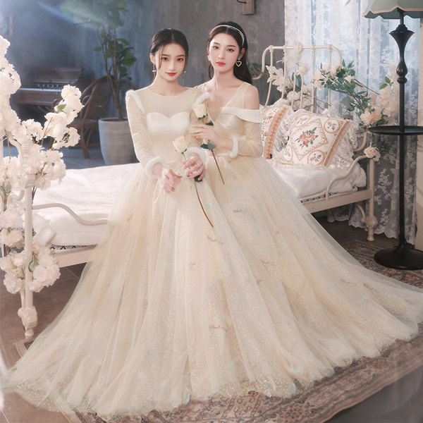 ชุดเพื่อนเจ้าสาวสีครีม ชุดเพื่อนเจ้าสาว ชุดไปงานแต่งงาน