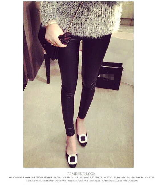 Legging เลกกิ้ง หนังเนื้อดี พร้อมส่ง เนื้อนิ่มและยืดได้เยอะ black