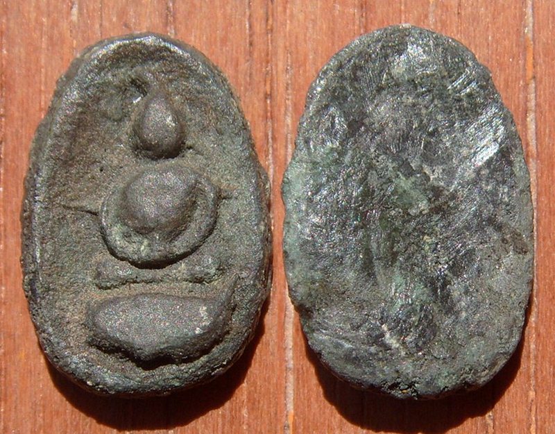 พระพิจิตรเม็ดข้าวเม่า เนื้อชินเงิน