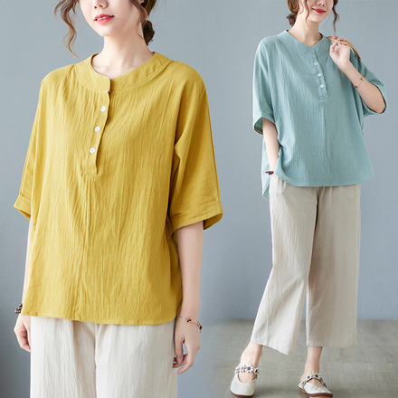 เสื้อลินิน แบบเสื้อสวยๆ เสื้อผ้าฝ้ายลินิน เสื้อเชิ้ตผ้าลินิน