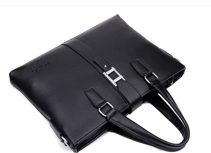 กระเป๋าถือผู้ชาย Polo ใส่เอกสาร แบบเรียบ หนังมัน สไตล์ นักธุรกิจ นักบริหาร กระเป๋าใส่โน้ตบุ๊ค สำหรับคนทำงาน ออฟฟิต สีดำ และ สีน้ำตาล 568343