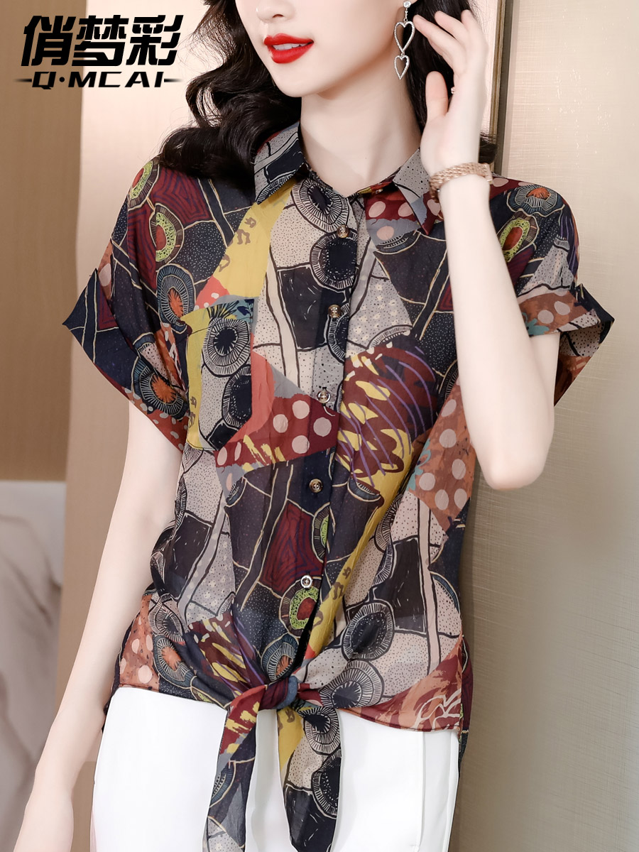 เสื้อชีฟอง เสื้อแฟชั่นสุภาพสตรีวัยผู้ใหญ่ มีไซต์ อก34นิ้ว-43นิ้ว