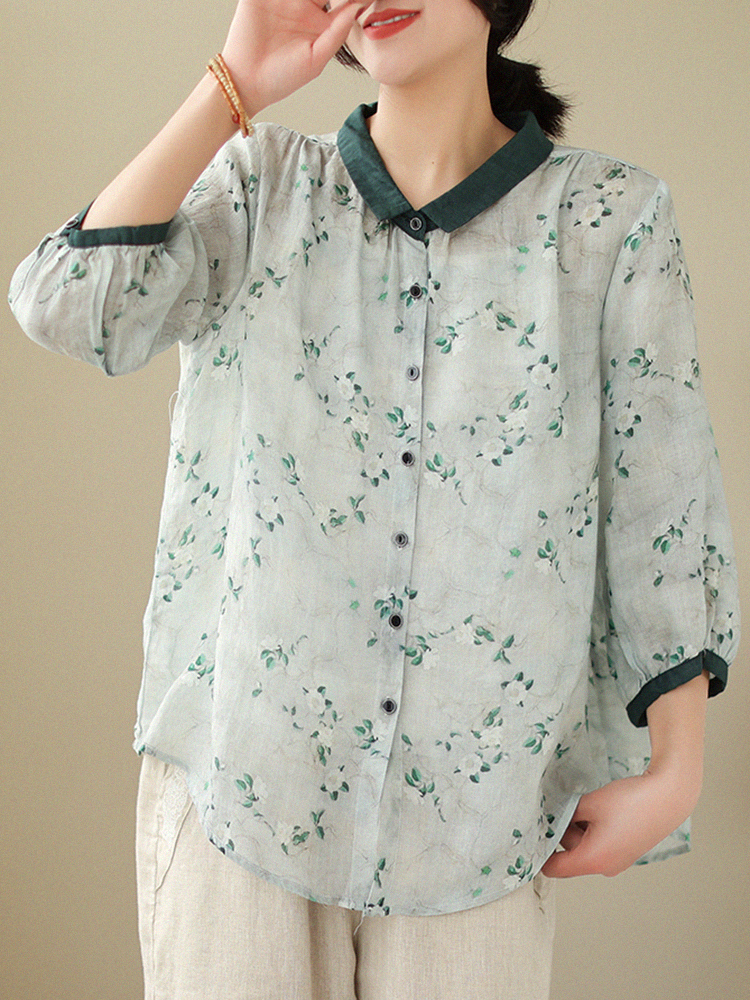เสื้อลินิน เสื้อผ้าฝ้ายลินิน เสื้อเชิ้ตผ้าลินิน S M l XL จากแบรนด์ ZIMO
