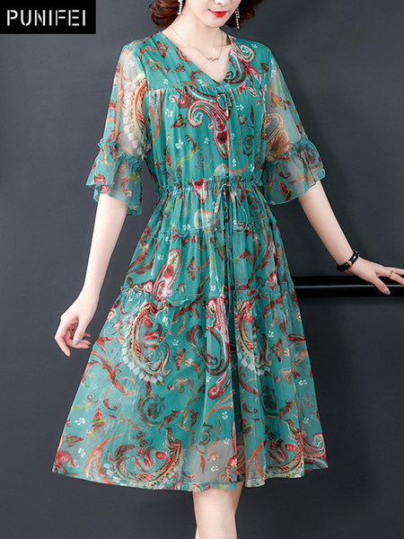 เดรสวัยผู้ใหญ่40-60ปี เดรสคุณแม่ ชุดเดรสทำงานวัยผู้ใหญ่ แบรนด์ MAMA DRESS