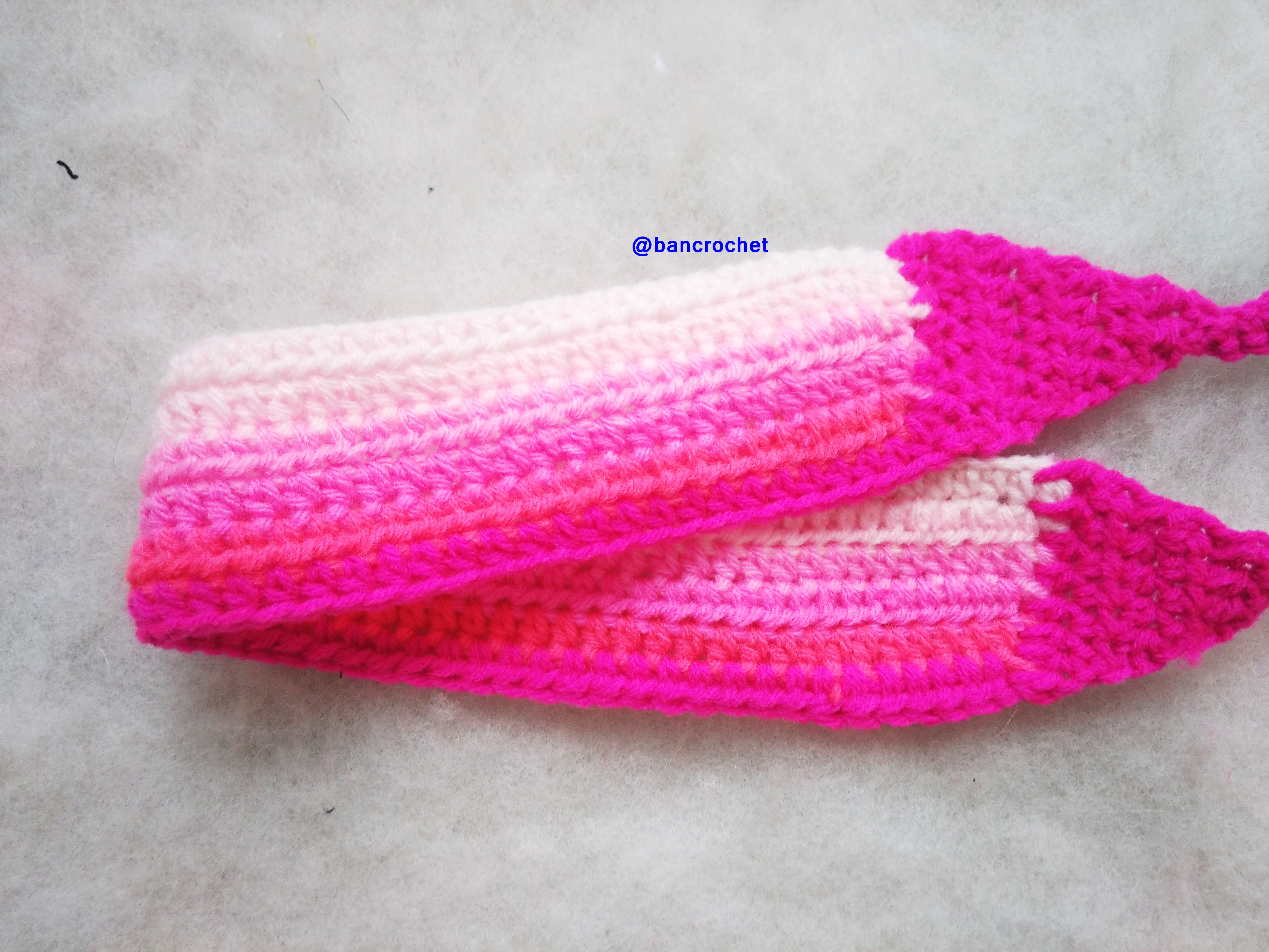 Bancrochet ที่คาดผมถักโครเชต์ crochet headband หลากสี 18 นิ้ว