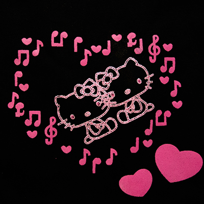 เสื้อยืดคิตตี้สีดำ Hello Kitty HongKong