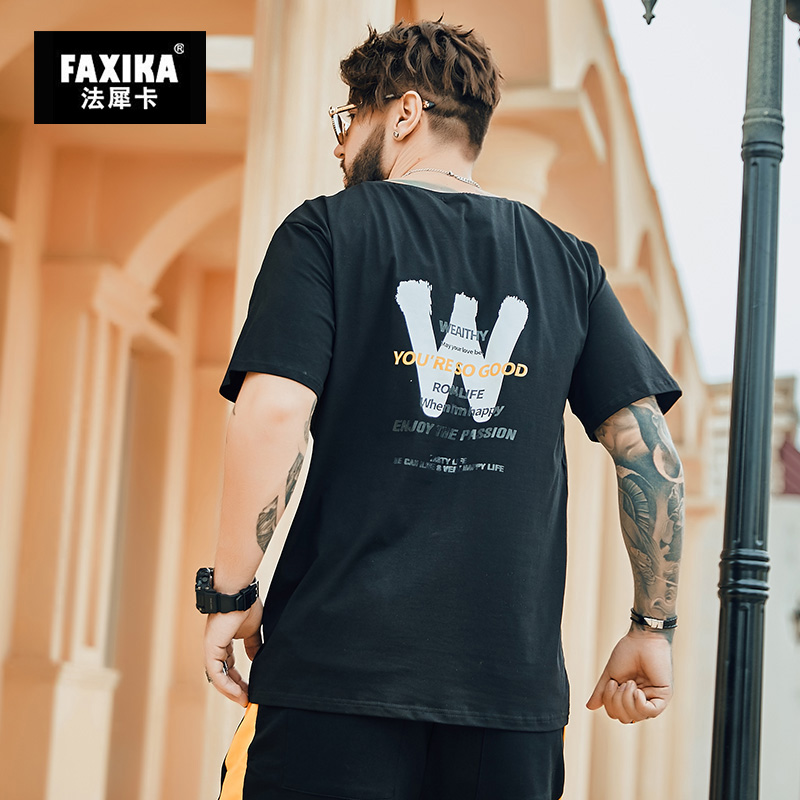 เสื้อยืดผู้ชายอ้วน S-5XL(อกเสื้อ39-51นิ้ว)