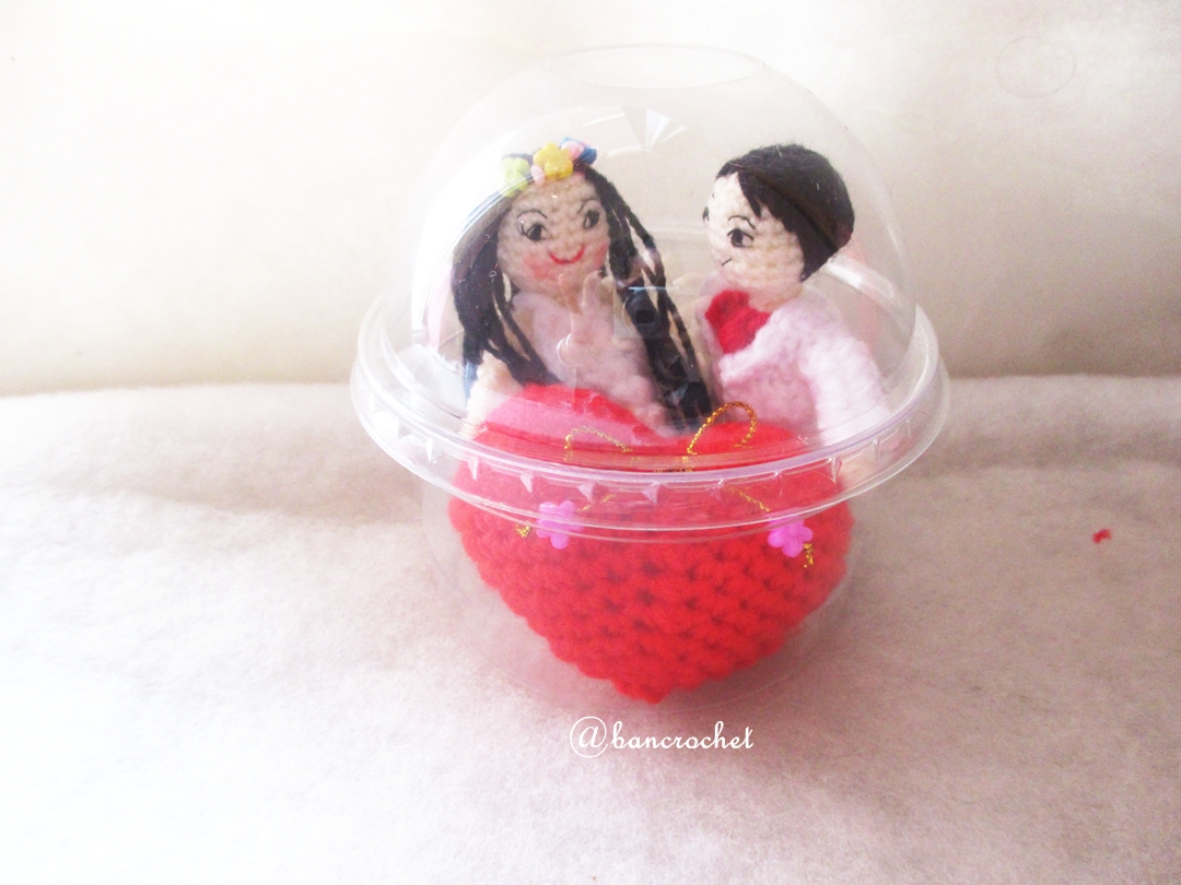 ตุ๊กตาคู่รักคัพเค้ก lovely cupcake