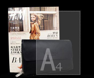 กระเป๋าถือนักธุรกิจ กระเป๋าถือผู้ชาย ขนาดกลาง หนังแท้ สีน้ำตาล no 53045_1