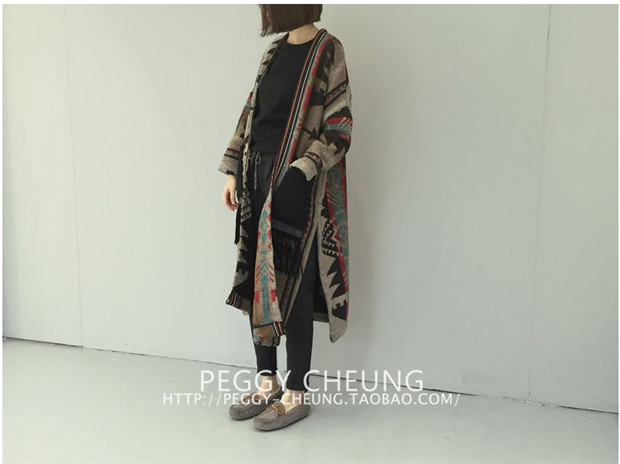 เสื้อคลุมกันหนาว ตัวยาว ผ้าทอเนื้อแน่นนุ่ม งานดีผ้าดีตามแบบเลยจ้า ใครชอบแนวนี้ต้องรีบจัดเลยจ้า