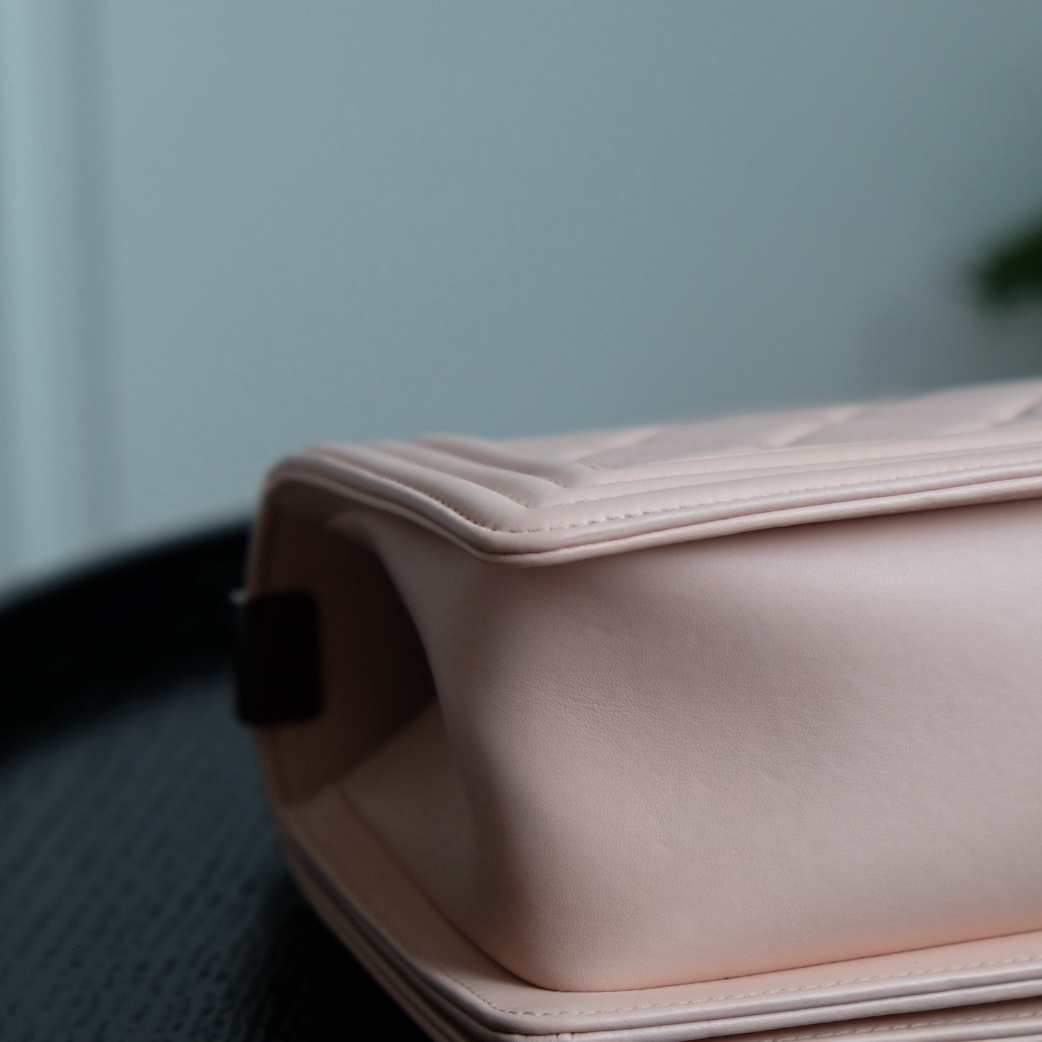 Chanel Nude Calf Leather Medium Boy 10" RHW