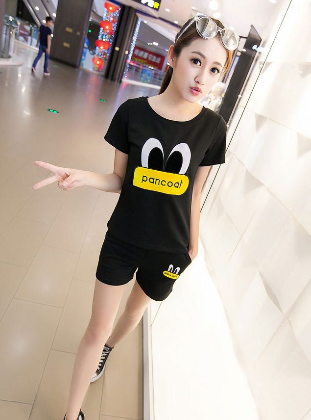 Set_bp1452 ชุดเซ็ท 2 ชิ้น(เสื้อ+กางเกง) เสื้อคอกลมแขนสั้นสกรีนลายด้านหน้า+กางเกงขาสั้นเอวยืดกระเป๋าข้าง ผ้าโพลีเอสเตอร์เนื้อนุ่มยืดขยายได้เยอะ **พร้อมส่งสีแดงสีเดียวค่ะ
