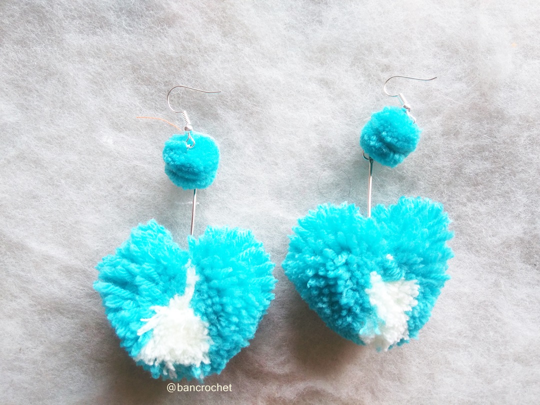 Bancrochet ต่างหูถักโครเชต์ crochet earring หลากสี 4-6 นิ้ว