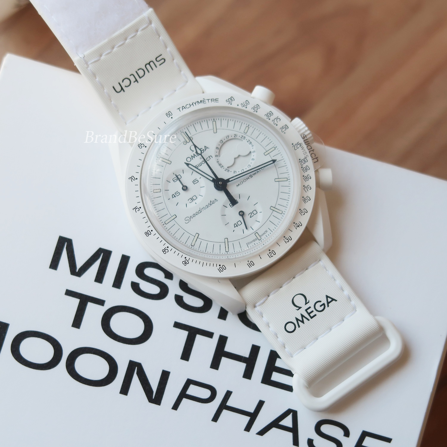 Swatch X Omega White Mission To The MoonPhase Full Watch