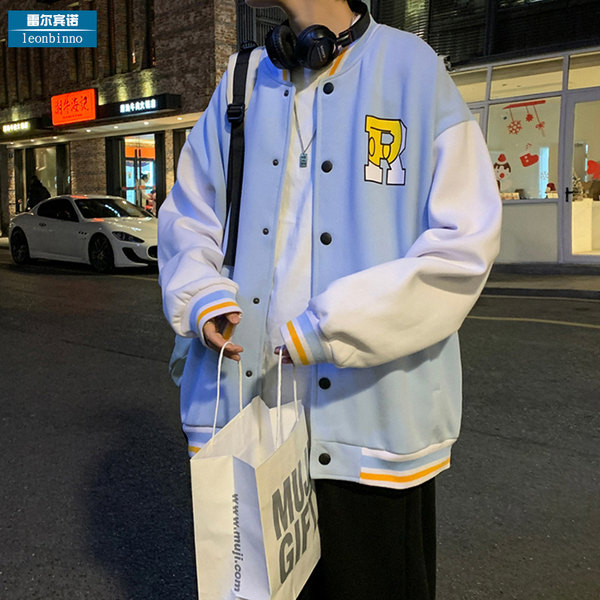 เสื้อแจ็คเก็ตเบสบอล เสื้อคลุม เสื้อแขนยาวสไตล์เกาหลี