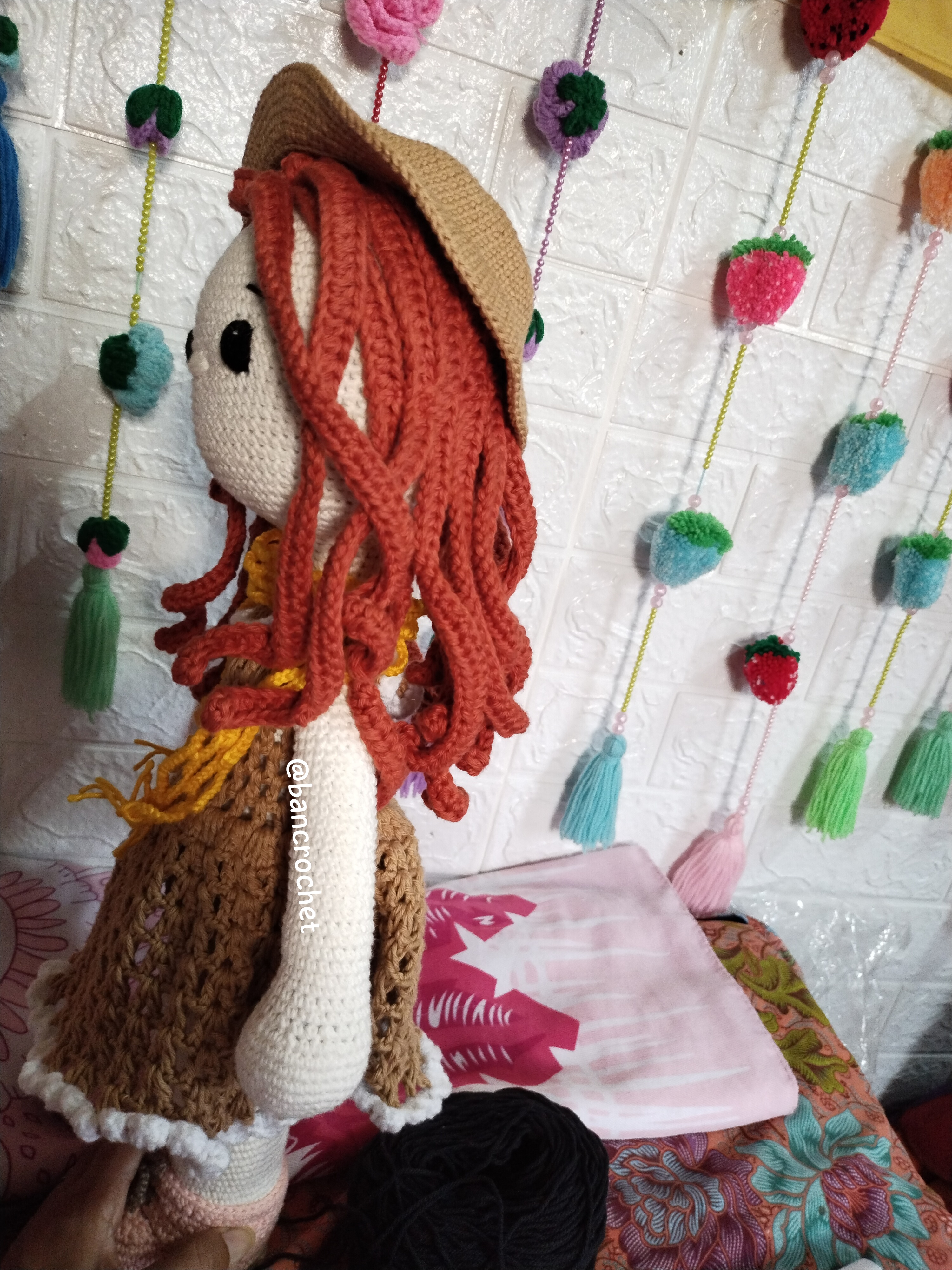 Bancrochet ตุ๊กตาถักรูปคน Crochet Doll หลากสี 14 inch