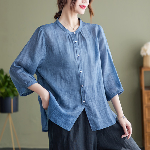 เสื้อลินิน แบบเสื้อสวยๆ เสื้อผ้าฝ้ายลินิน เสื้อเชิ้ตผ้าลินิน BY LININ