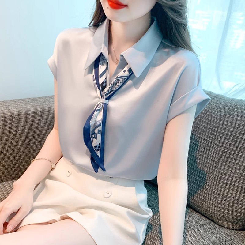 เสื้อเชิ้ตผู้หญิงใส่ทํางาน 390 บาทต่อชิ้น ฟรีค่าจัดส่ง