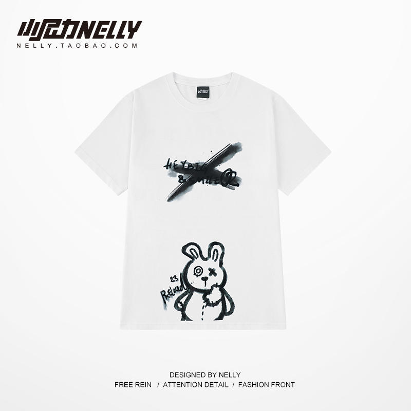 เสื้อยืดคอกลม ผู้ชาย เสื้อยืดผู้ชายเกาหลี เสื้อยืดเกาหลี แบรนด์ NELLY