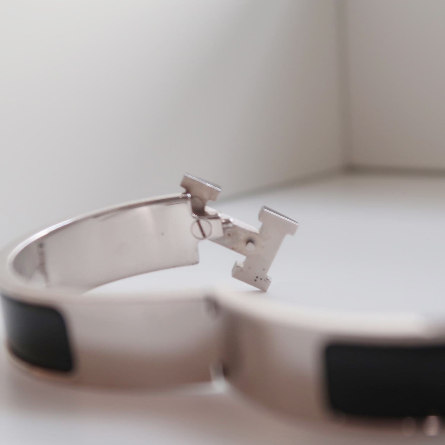 Hermes Black Clic Clac H Bracelet