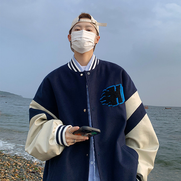 เสื้อแจ็คเก็ตเบสบอล เสื้อคลุม เสื้อแขนยาวสไตล์เกาหลี