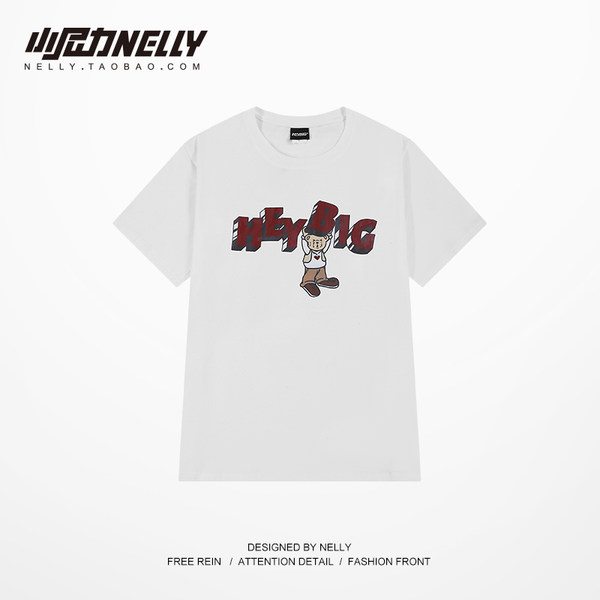 เสื้อยืดคอกลม ผู้ชาย เสื้อยืดผู้ชายเกาหลี เสื้อยืดเกาหลี แบรนด์ NELLY