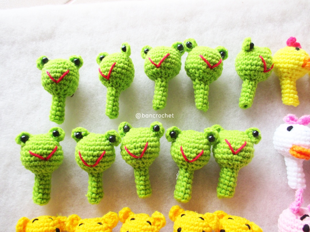 ที่ครอบหัวดินสอ ตุ๊กตาเคโระ (pencil cover) เขียว 2 นิ้ว